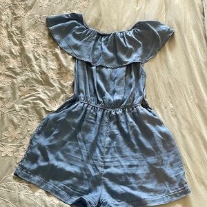 CI SONO denim collection short romper with pockets LARGE never worn